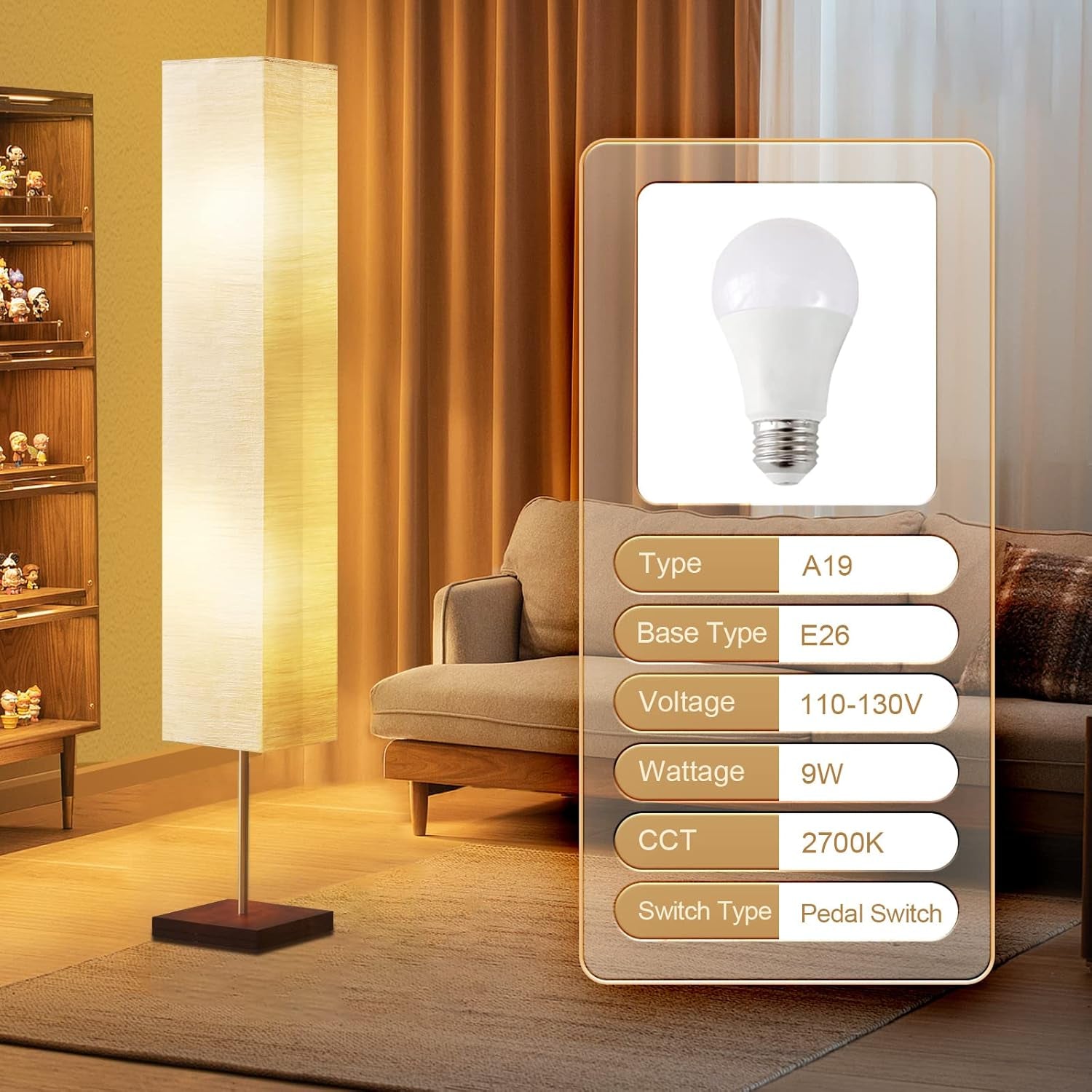 65Inch Floor Lamp With Adjustable Color Temperature-3