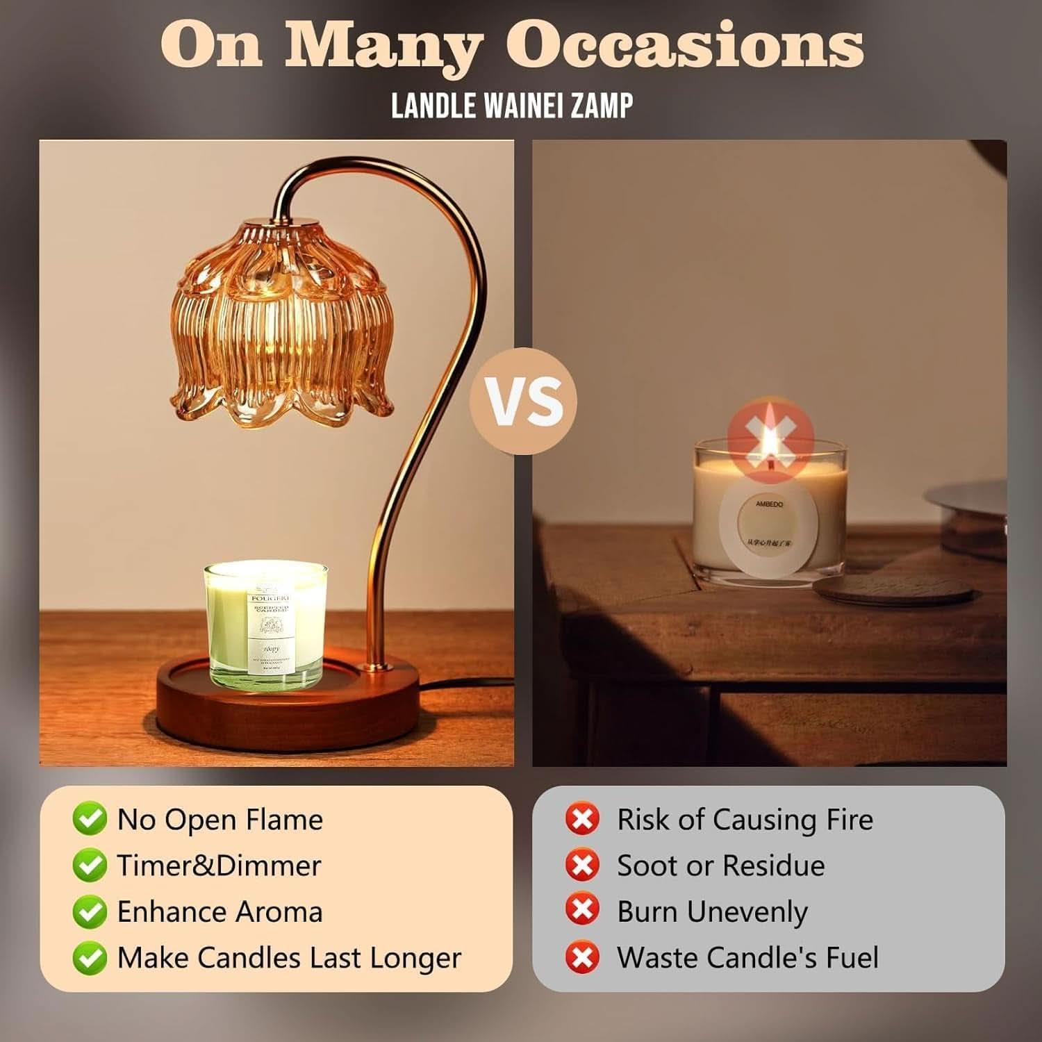 Electric Aromatherapy Candle Warmer Lamp With Timer-4