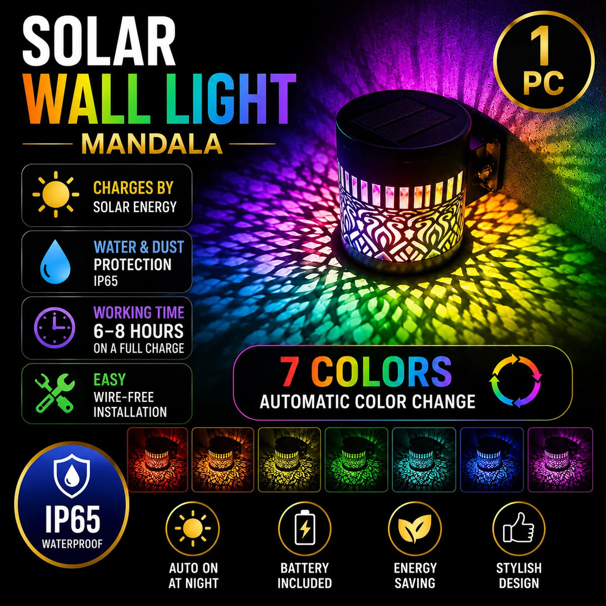 AuraSolar — Wall Light