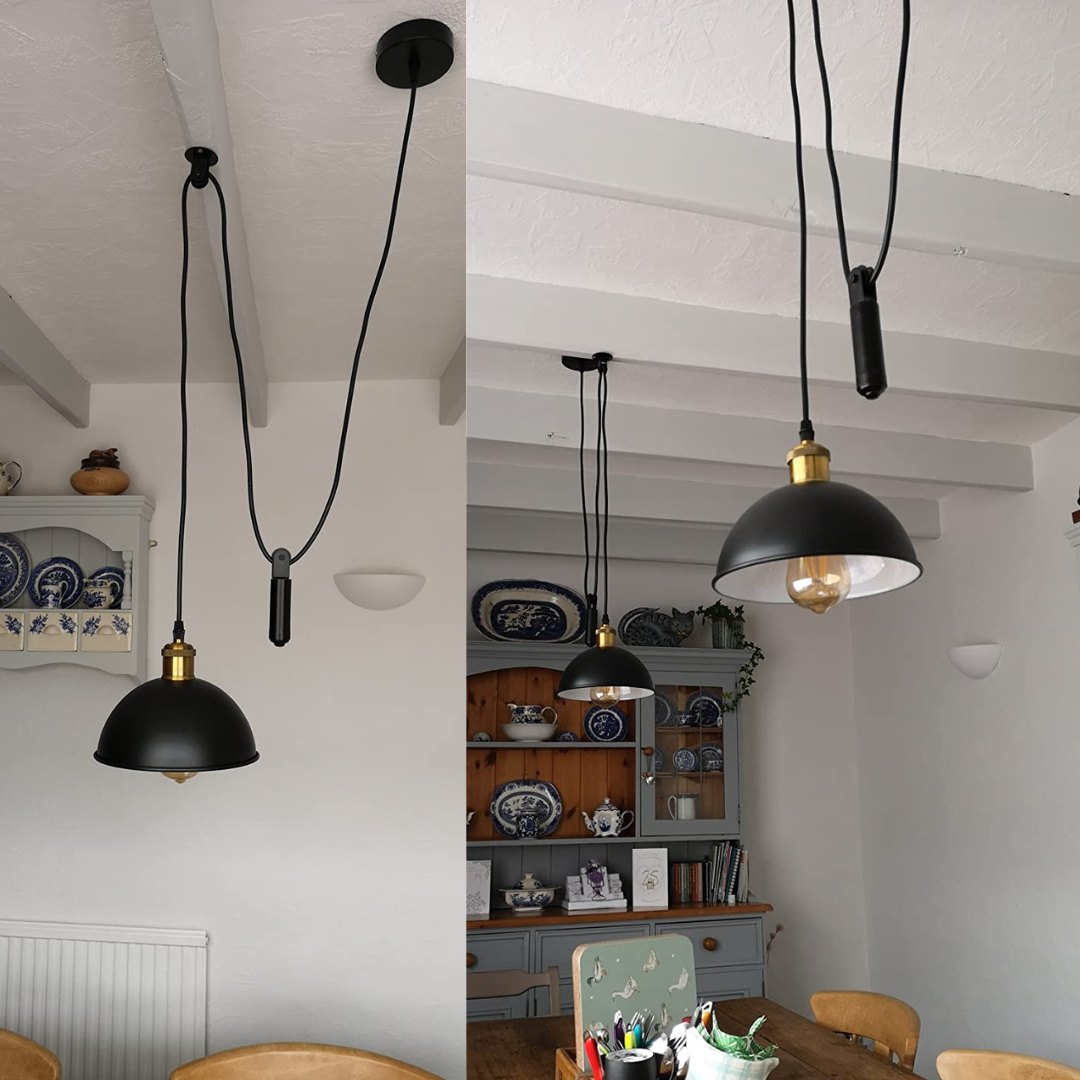 Retro Loft Adjustable Antique Metal Pendant Ceiling Light ~1133-1