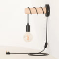 4m Modern Wall Light Industrial Plug in Wood Wall Lamp Fixture ~ 6031-5