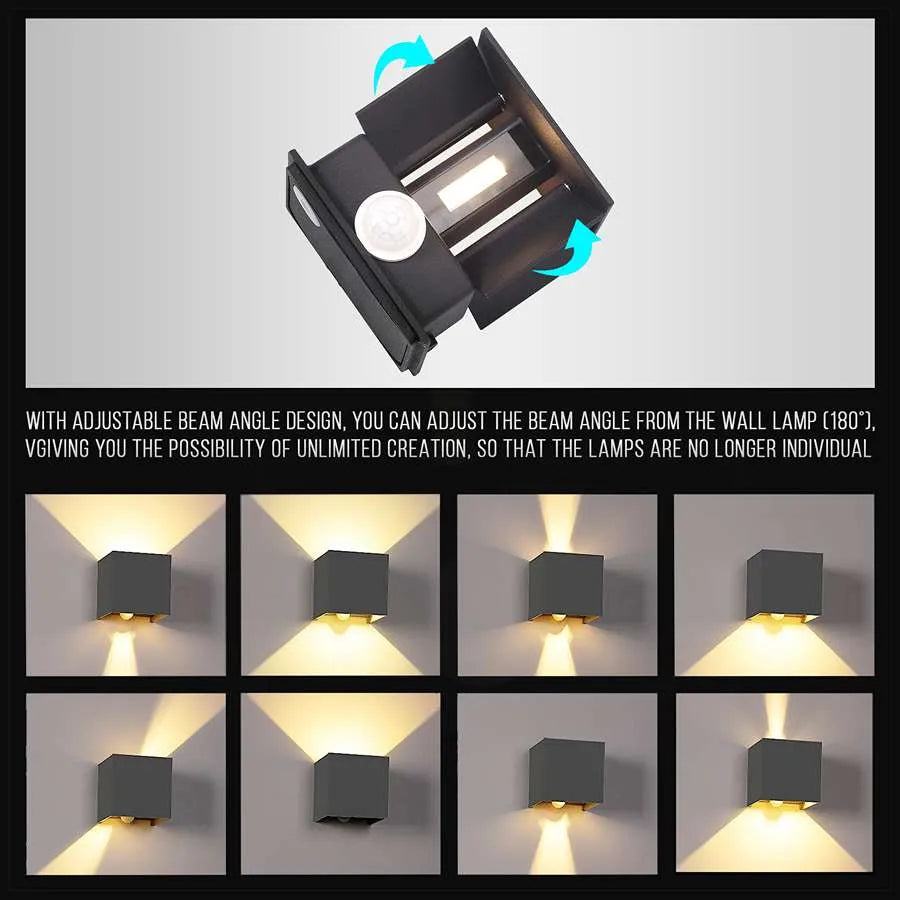 Waterproof IP54 Outdoor Wall lights with PIR Motion Detector Sensor 10W ~4495-3
