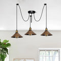 Spider Pendant Lamp 3 Way Hanging Brushed Copper Ceiling Lamp Lighting~4069-0