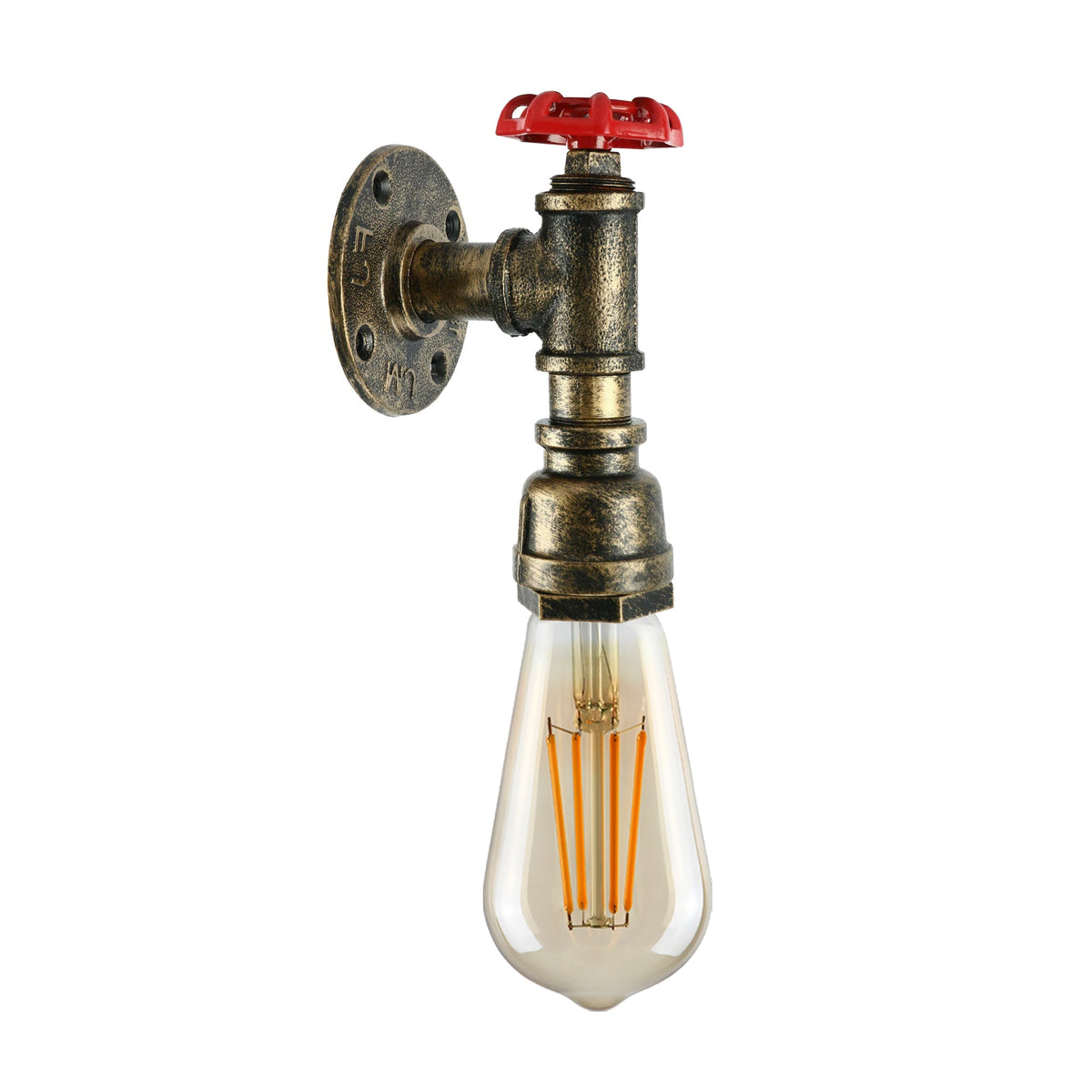 Vintage Industrial Steampunk Water Pipe Wall Light E27~2168-7