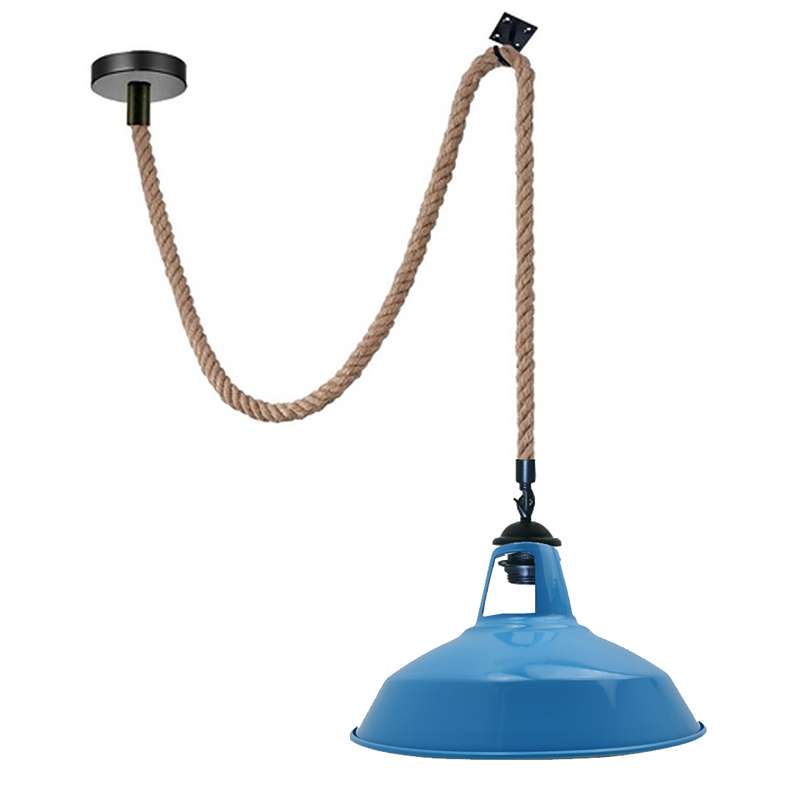 Hemp Rope Metal Hooked Pendant Light ~5045-5
