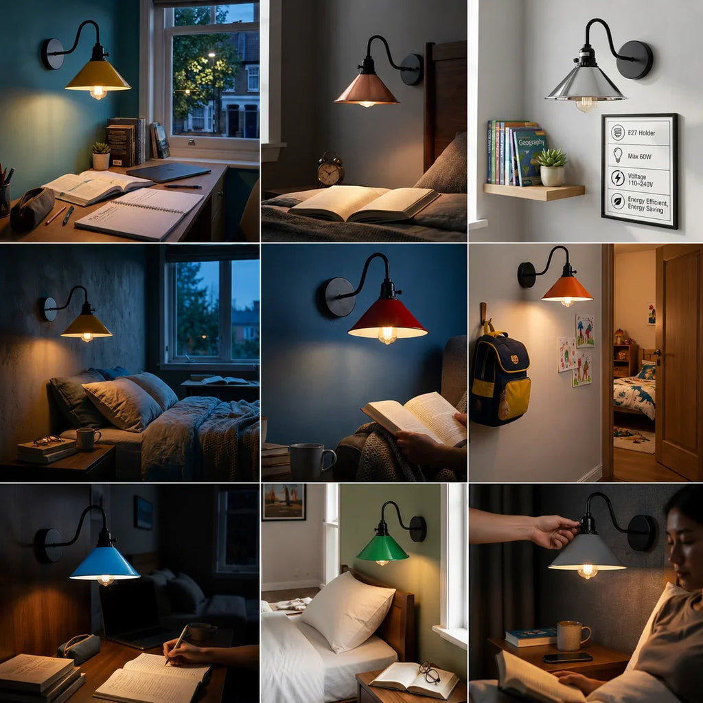 Wall Light with Integrated Rotary Switch E27 ~2515-3