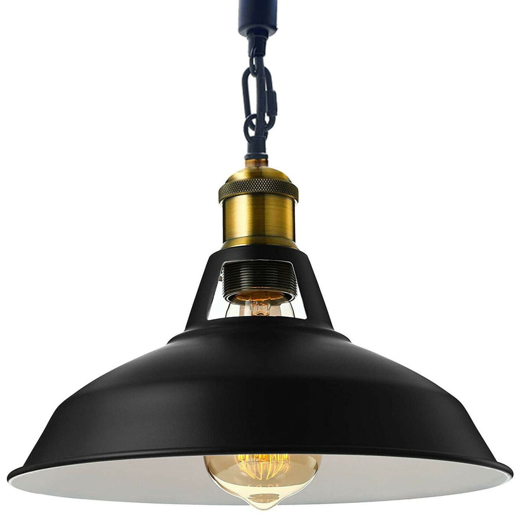 Slotted Shape Metal Ceiling Pendant Light Modern Hemp Hanging Retro Lamps~1653-4