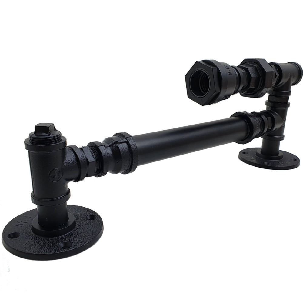Vintage Steampunk Water Pipe Wall Light E27 Black~2815-4