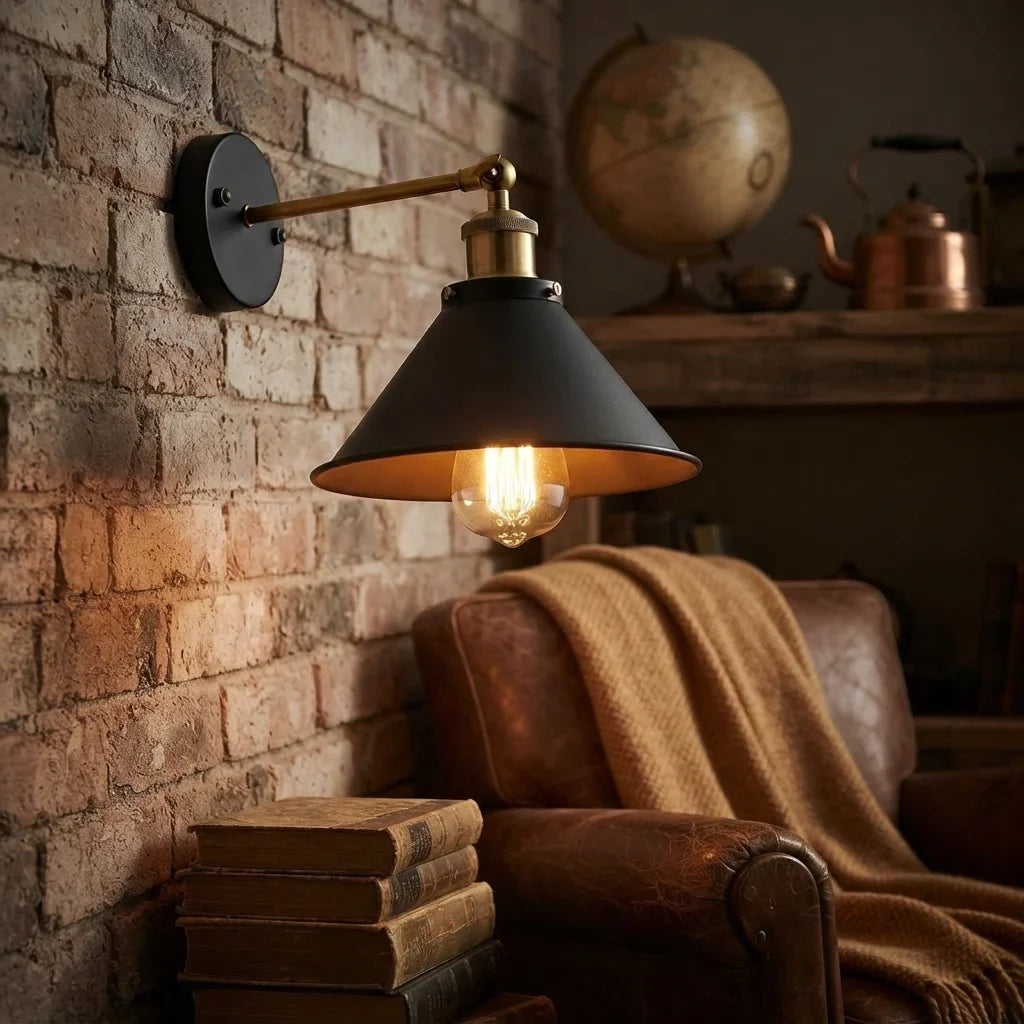 Black Wall Lights Modern Wall Lamp with Shade ~2117-0