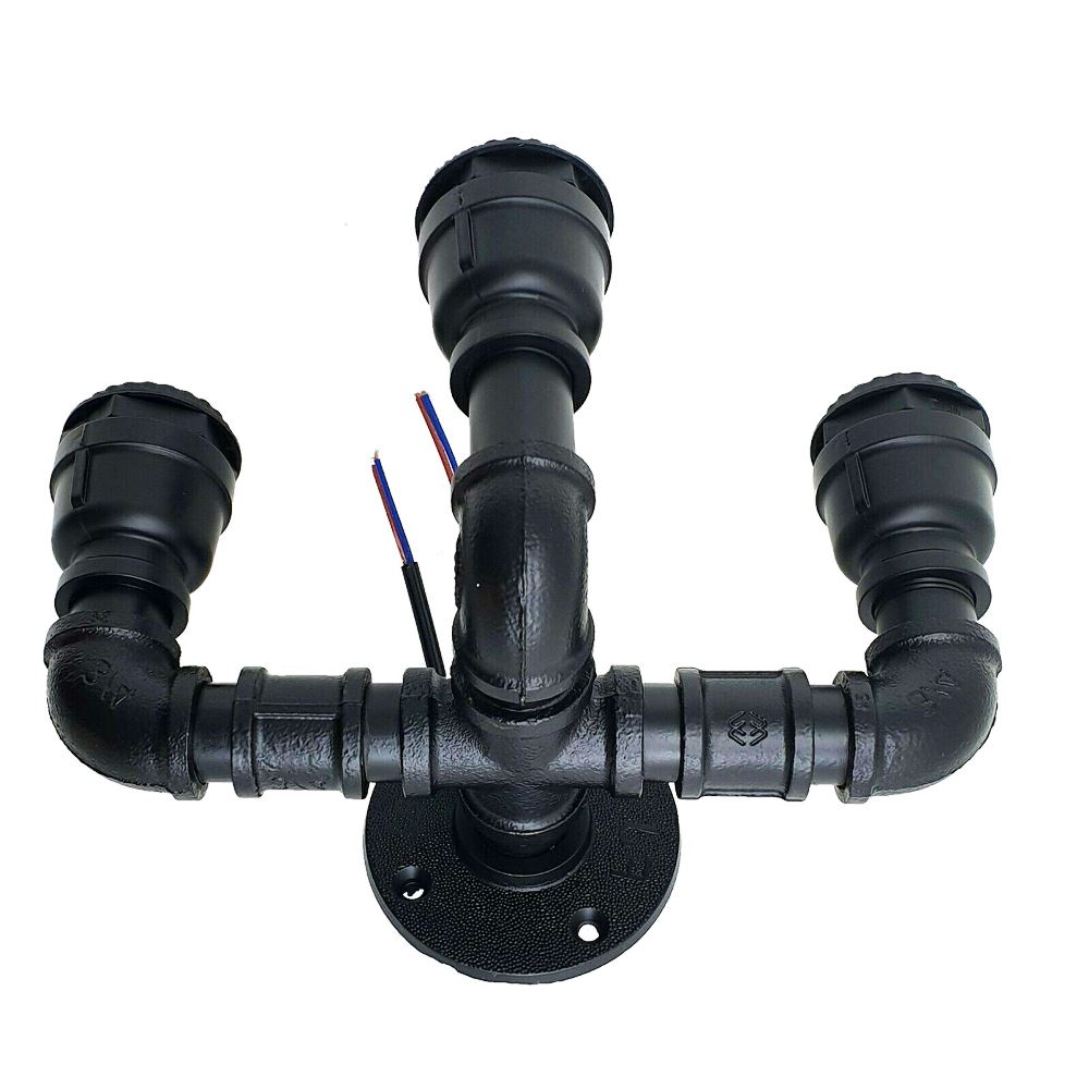 Steampunk Industrial Pipe Wall Light 3-Way E27~2891-3