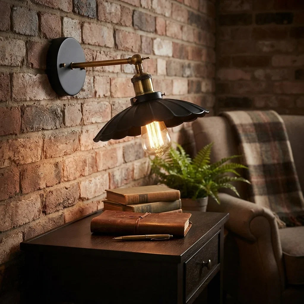 Black Wall Lights Modern Wall Lamp with Shade ~2117-1