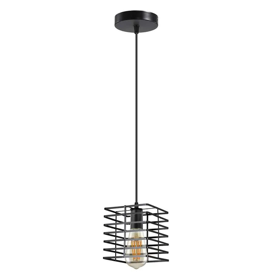 Metal Square Wire Cage Cluster Pendant Light ~ 5124-1
