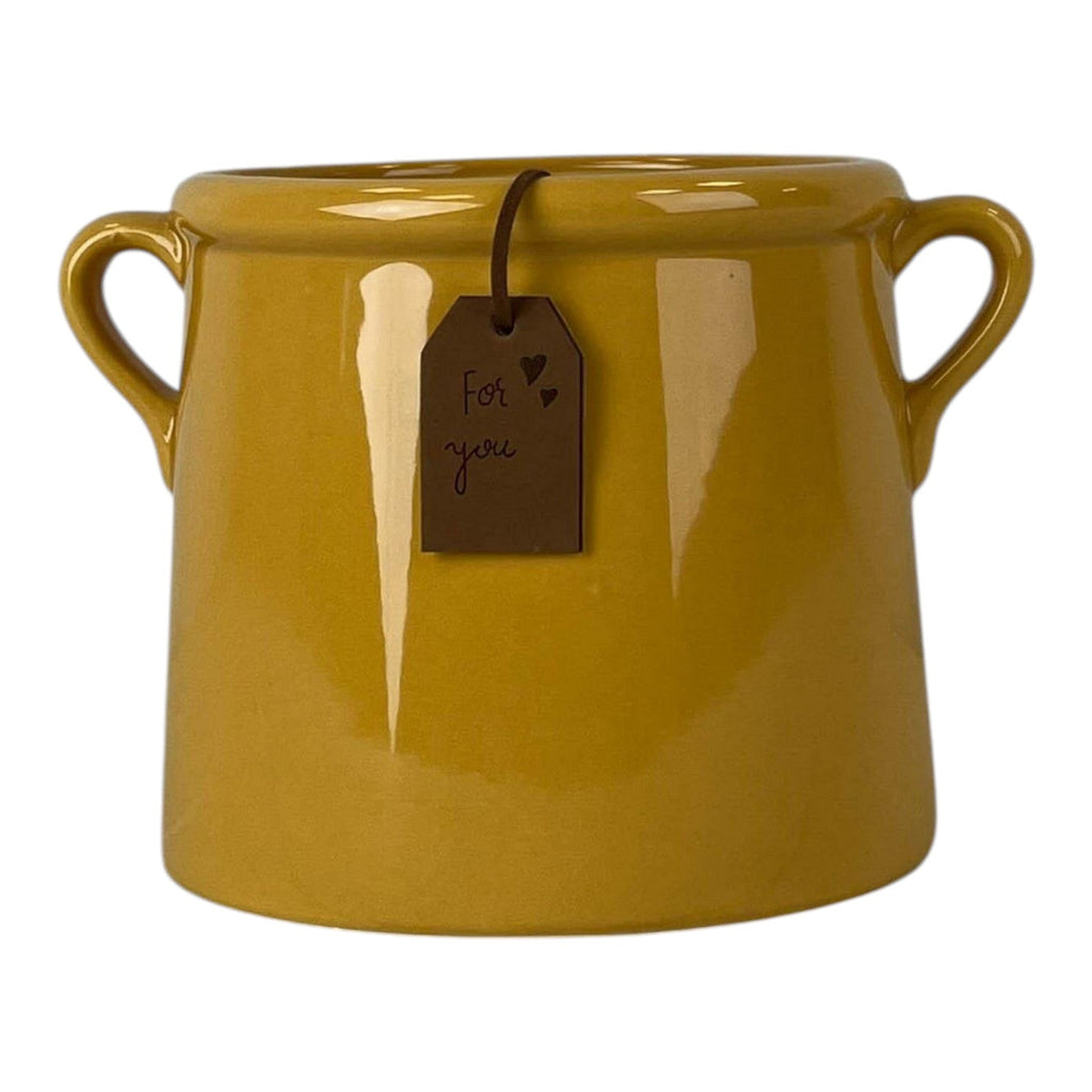 Burnt Yellow "For You" Vase TD13cm x H15cm-0