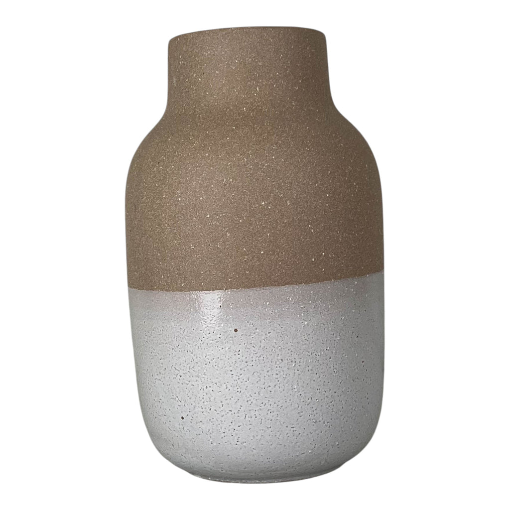 Textured Taupe Ceramic vase-0
