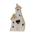 Stone Glazed Ceramic Twin House Ornament-0
