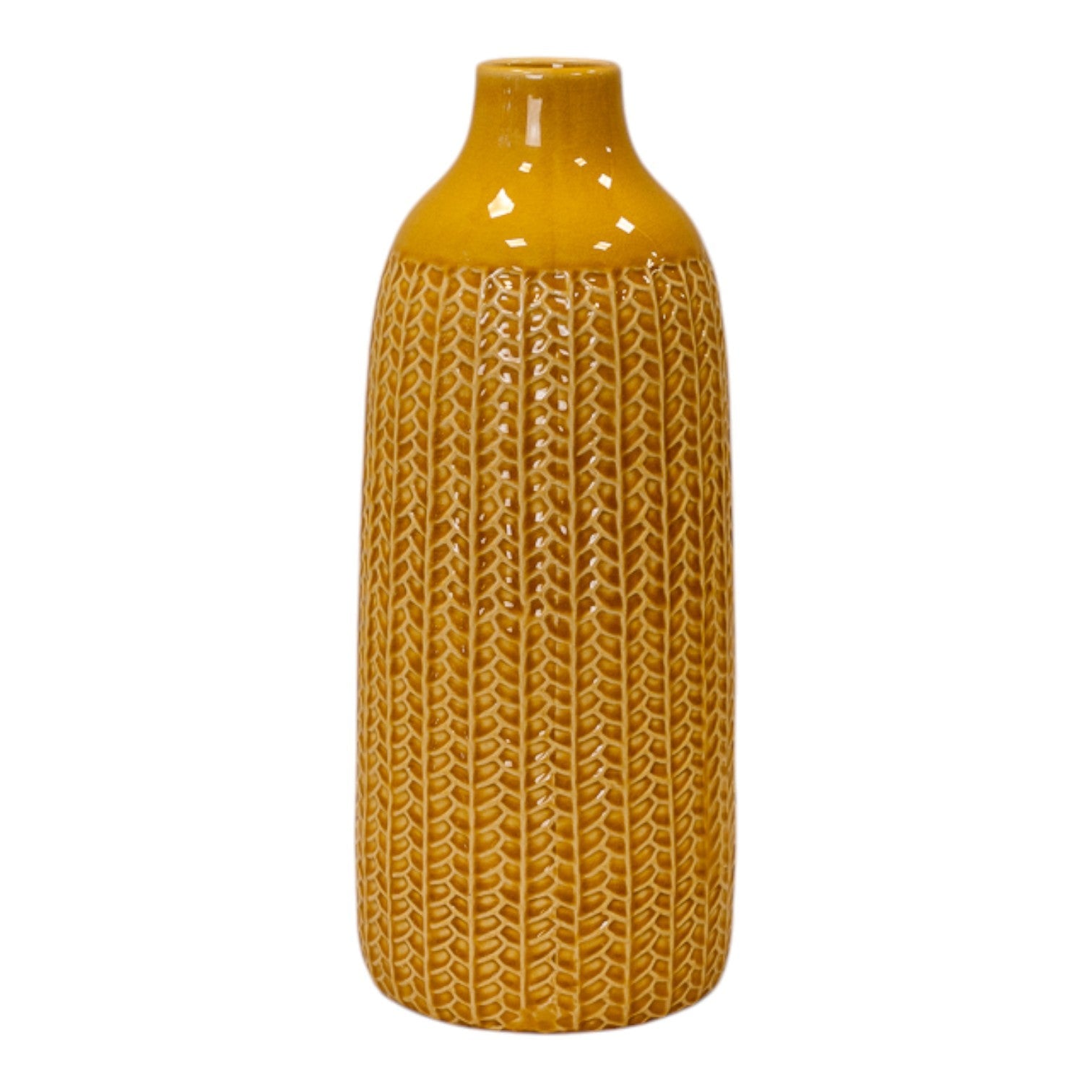 Yellow Ceramic Vase-0