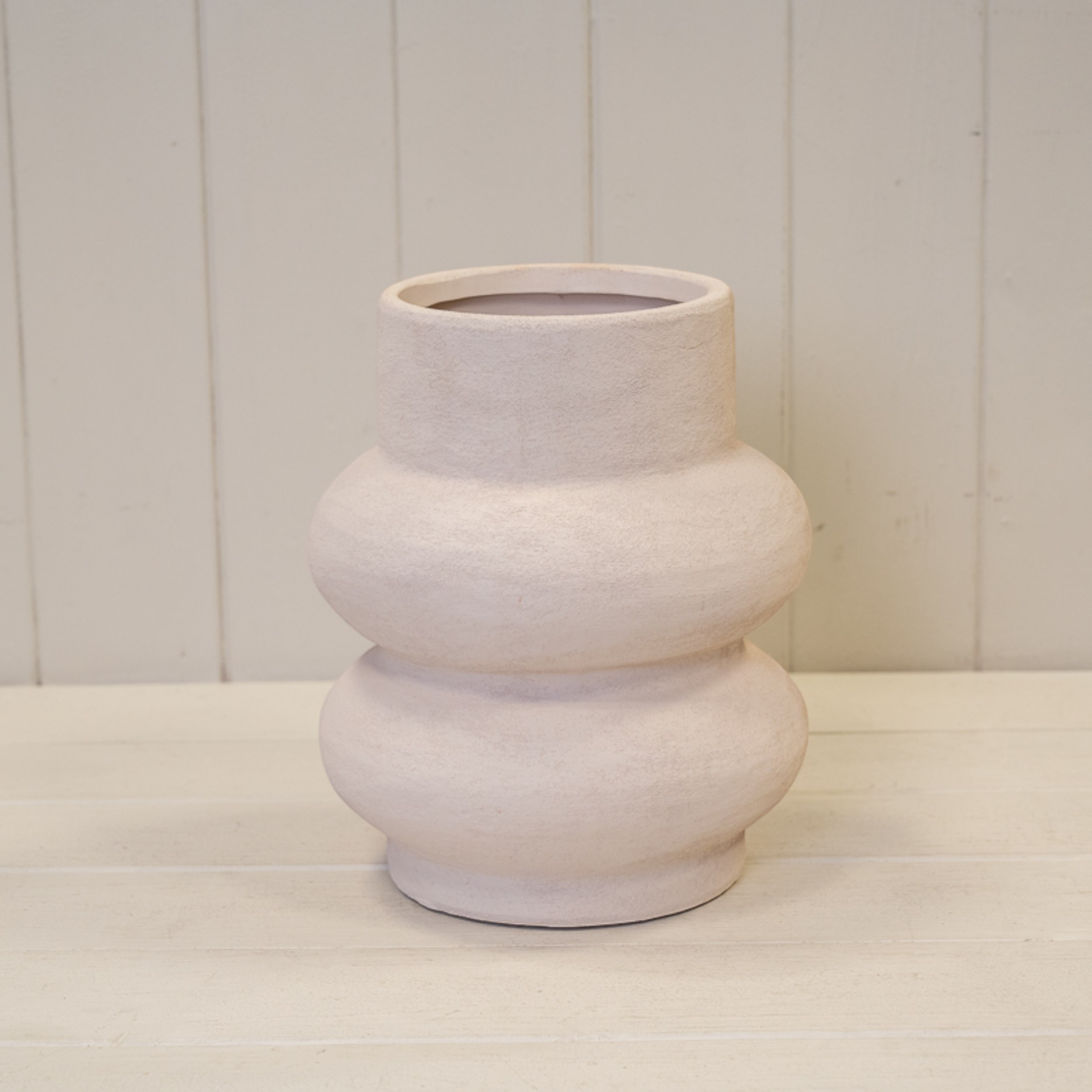 Stone White Sculptured Decorative Vase-1
