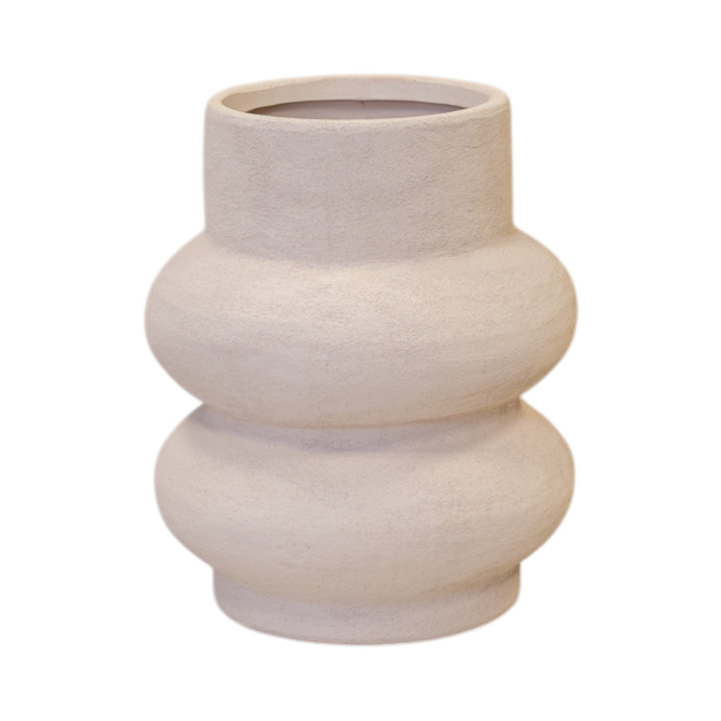 Stone White Sculptured Decorative Vase-0