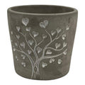 Grey Cement Love Tree Pot-0