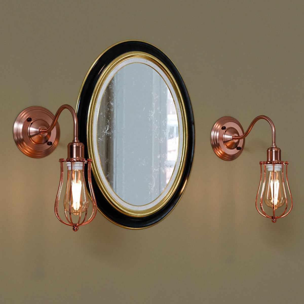 Industrial Metal arm Wall Sconce E27 Copper Light Fixture ~ 6058-3