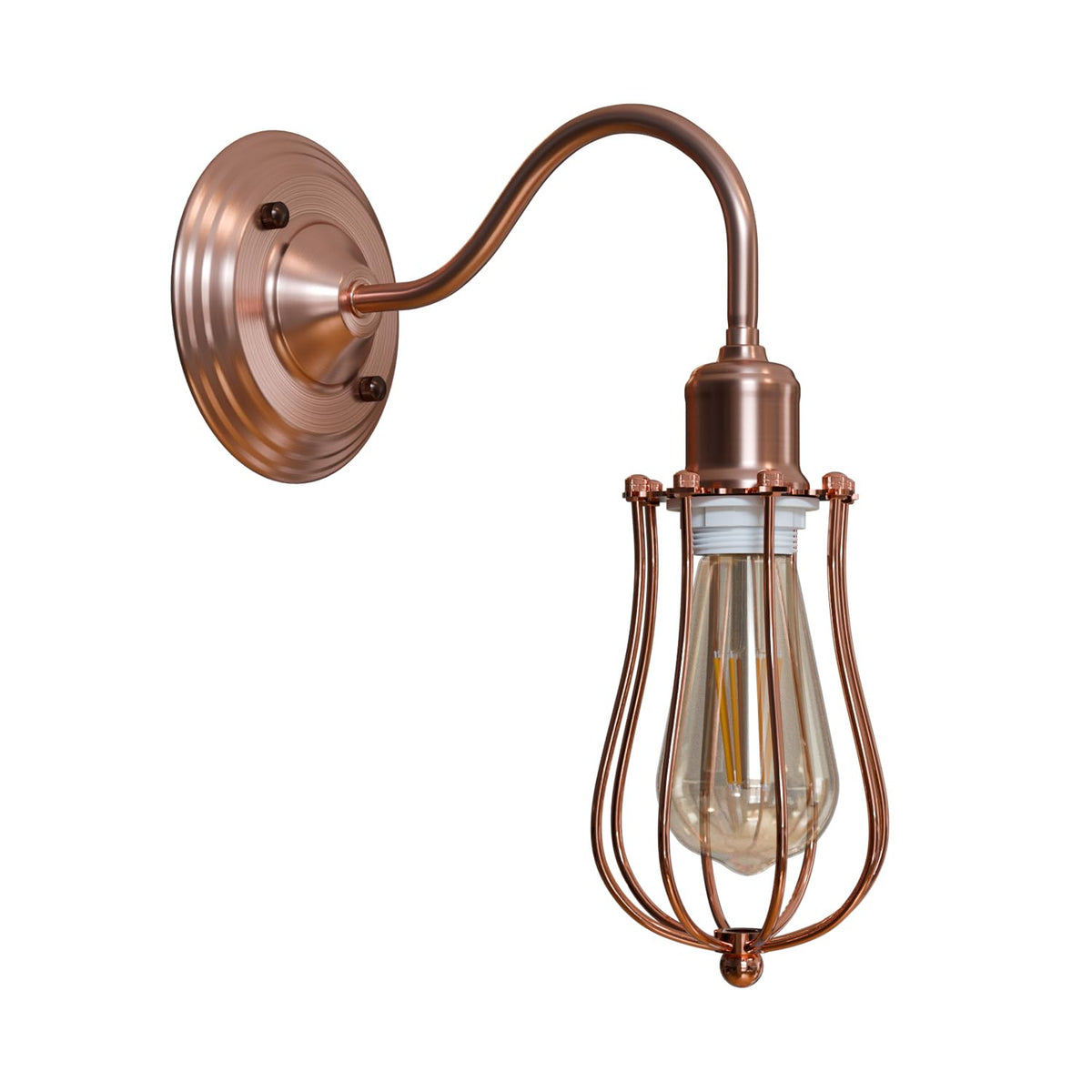 Industrial Metal arm Wall Sconce E27 Copper Light Fixture ~ 6058-5
