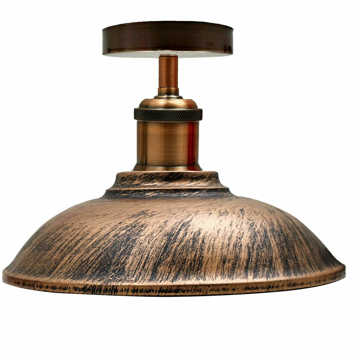 Vintage Semi Flush Ceiling Light Industrial Metal Bowl Fitting E27~1833-6