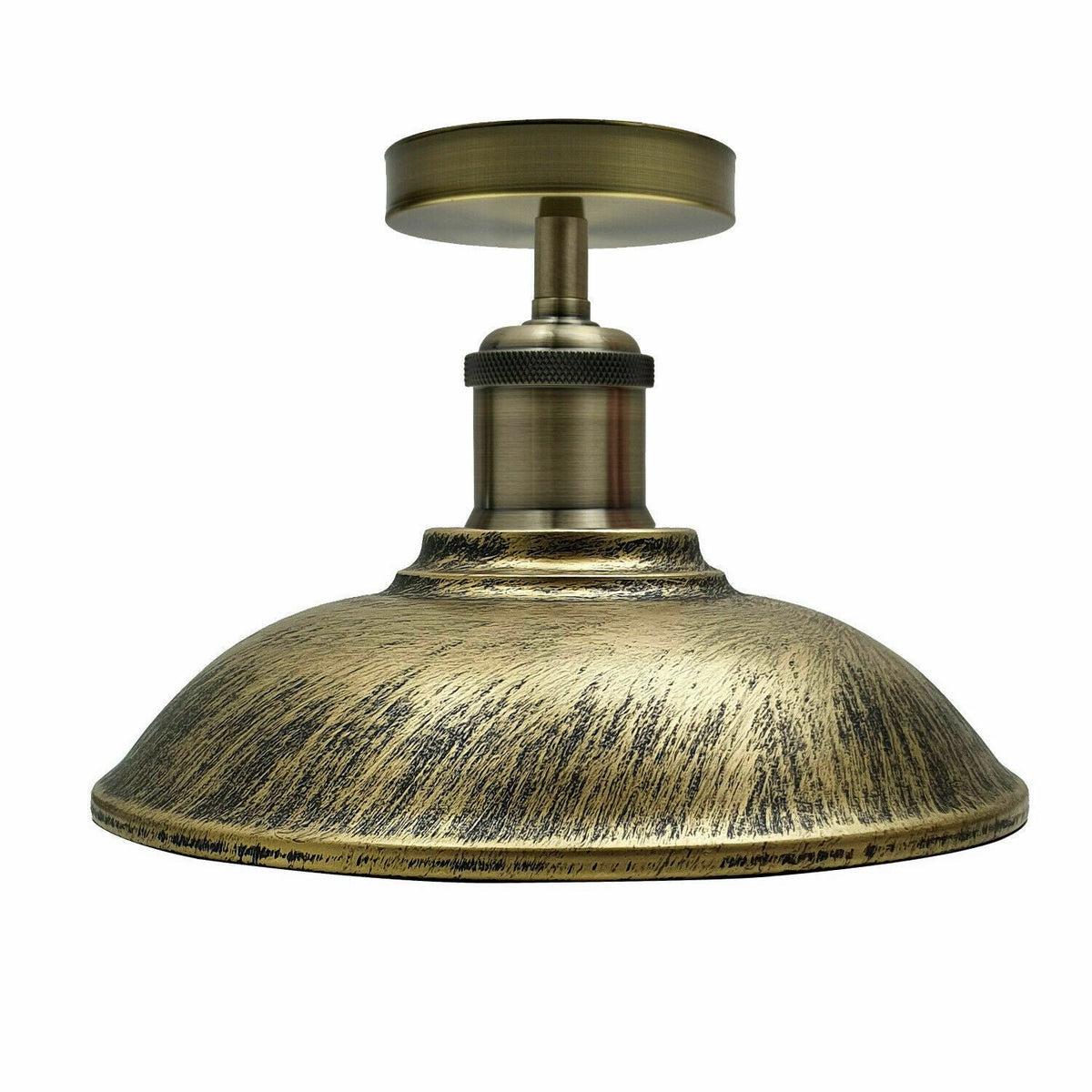 Vintage Semi Flush Ceiling Light Industrial Metal Bowl Fitting E27~1833-10