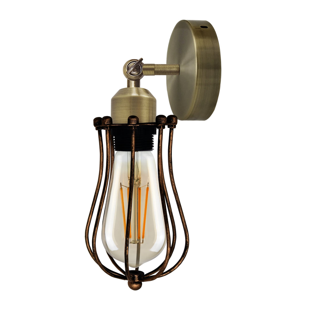 Industrial Wall Lights with Cage Shade Retro Wall Lamp ~2839-11