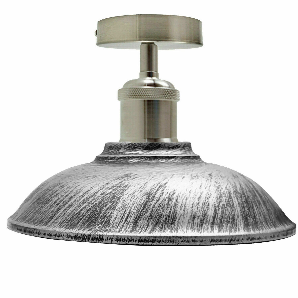 Vintage Semi Flush Ceiling Light Industrial Metal Bowl Fitting E27~1833-8