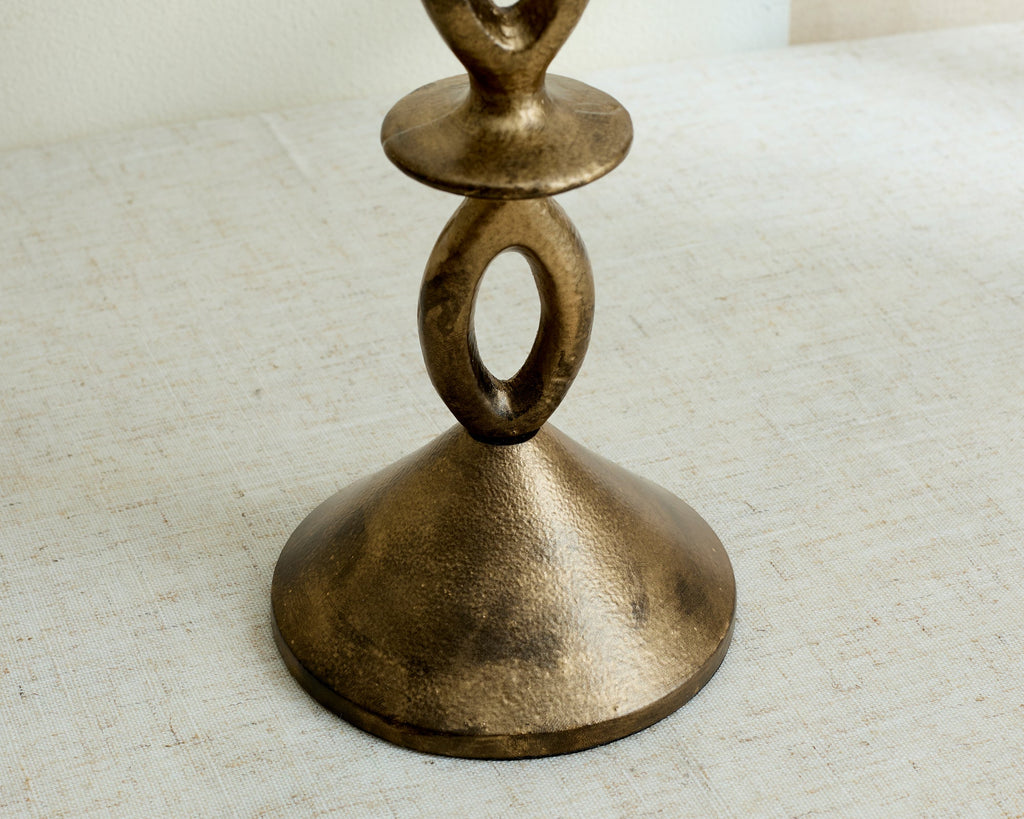 Cessna Gold Candle Holder Irregular Shape-1