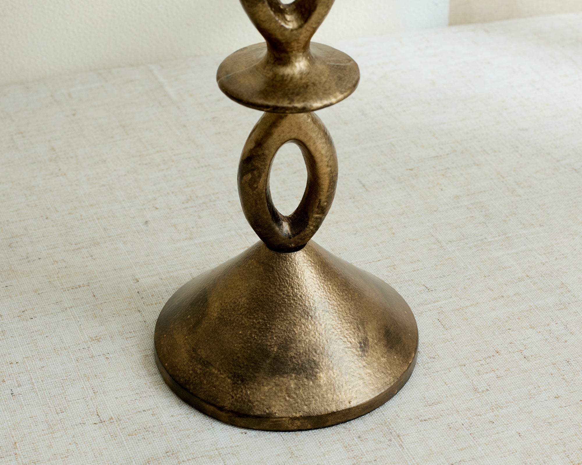 Cessna Gold Candle Holder Irregular Shape-1