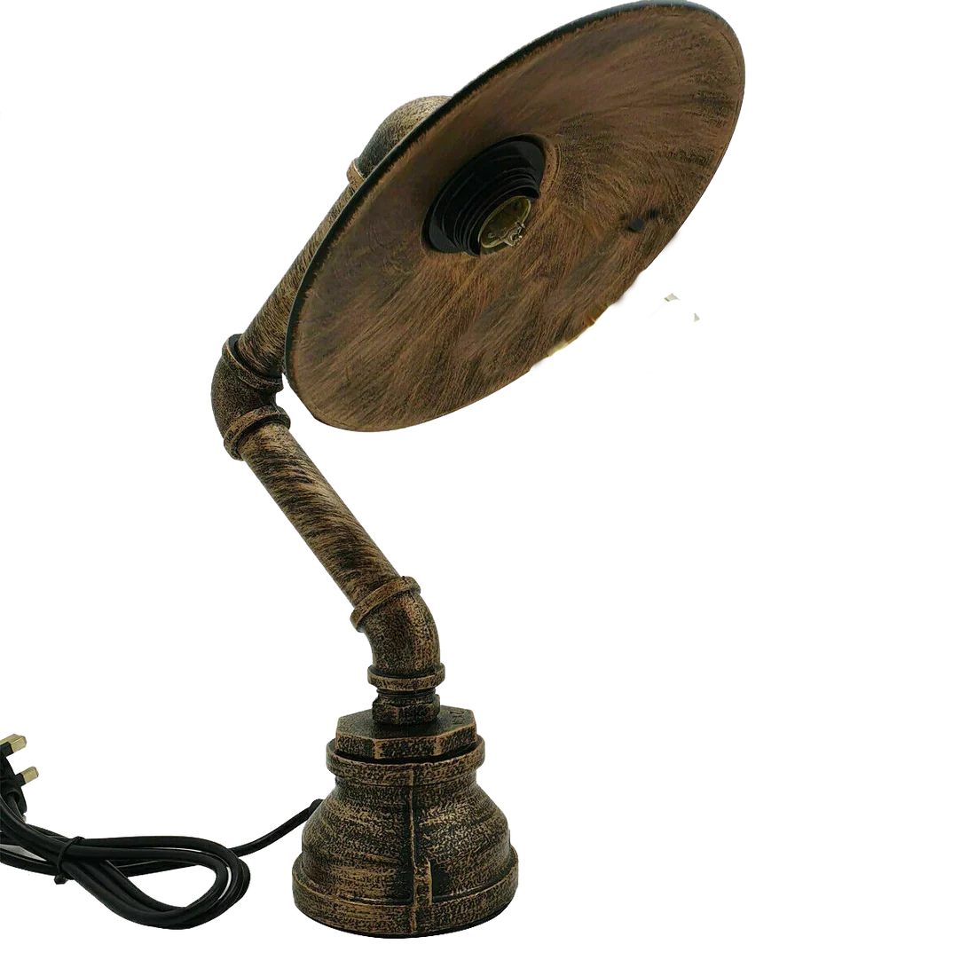 Vintage Industrial Desk Lamp Steel Pipe E27 Table Lamp ~5304-1