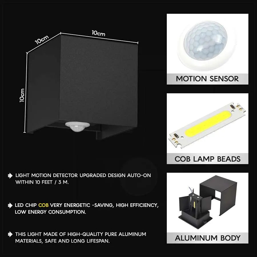 Waterproof IP54 Outdoor Wall lights with PIR Motion Detector Sensor 10W ~4495-1