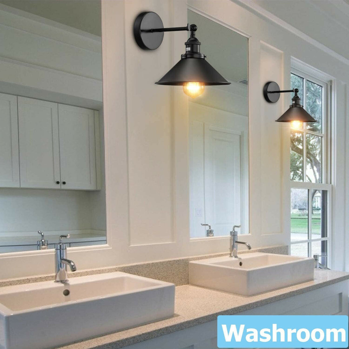 Black Dining Room Wall light &Wall Sconce | 2 Pack ~3563-4