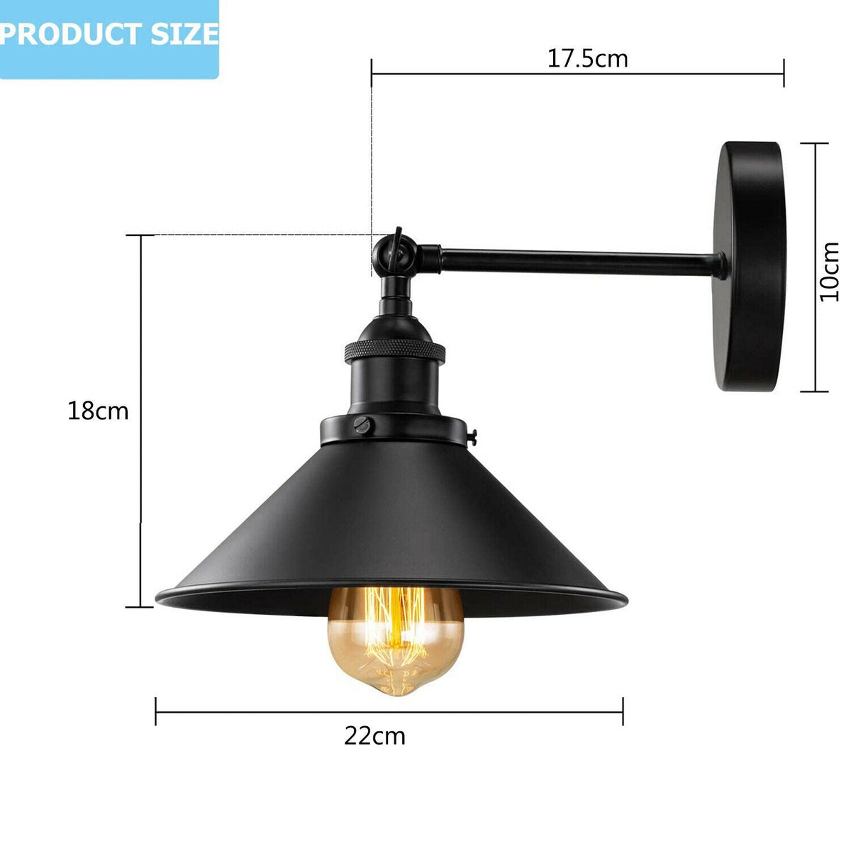Black Dining Room Wall light &Wall Sconce | 2 Pack ~3563-3
