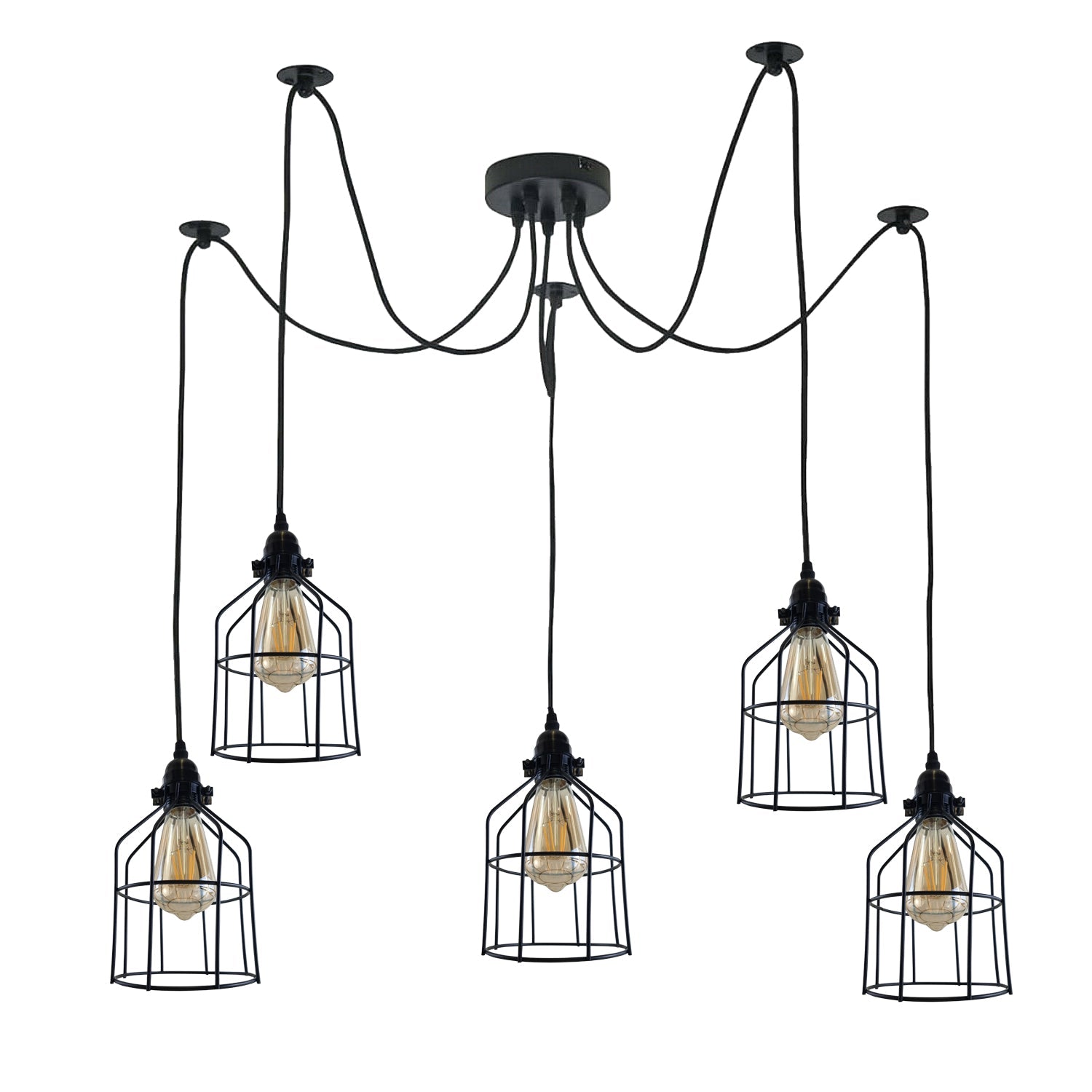 Multiple Ceiling Light Fixture 2M Spider Pendant Light ~6329-0
