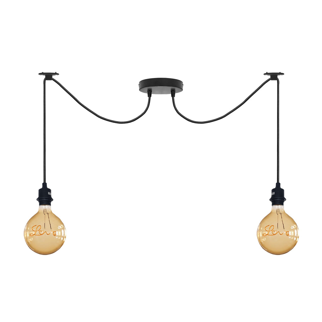 Spiral 2 Light Pendant lamp Fitting ~6432-5