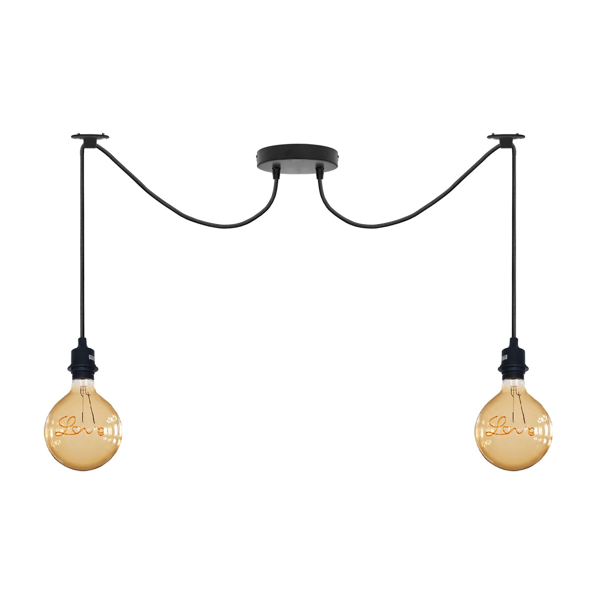 Spiral 2 Light Pendant lamp Fitting ~6432-5