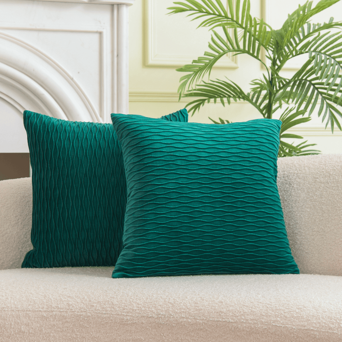 Wave Pattern Velvet Cushion Covers ( 45X45CM, 50CMx50CM and 55x55CM)