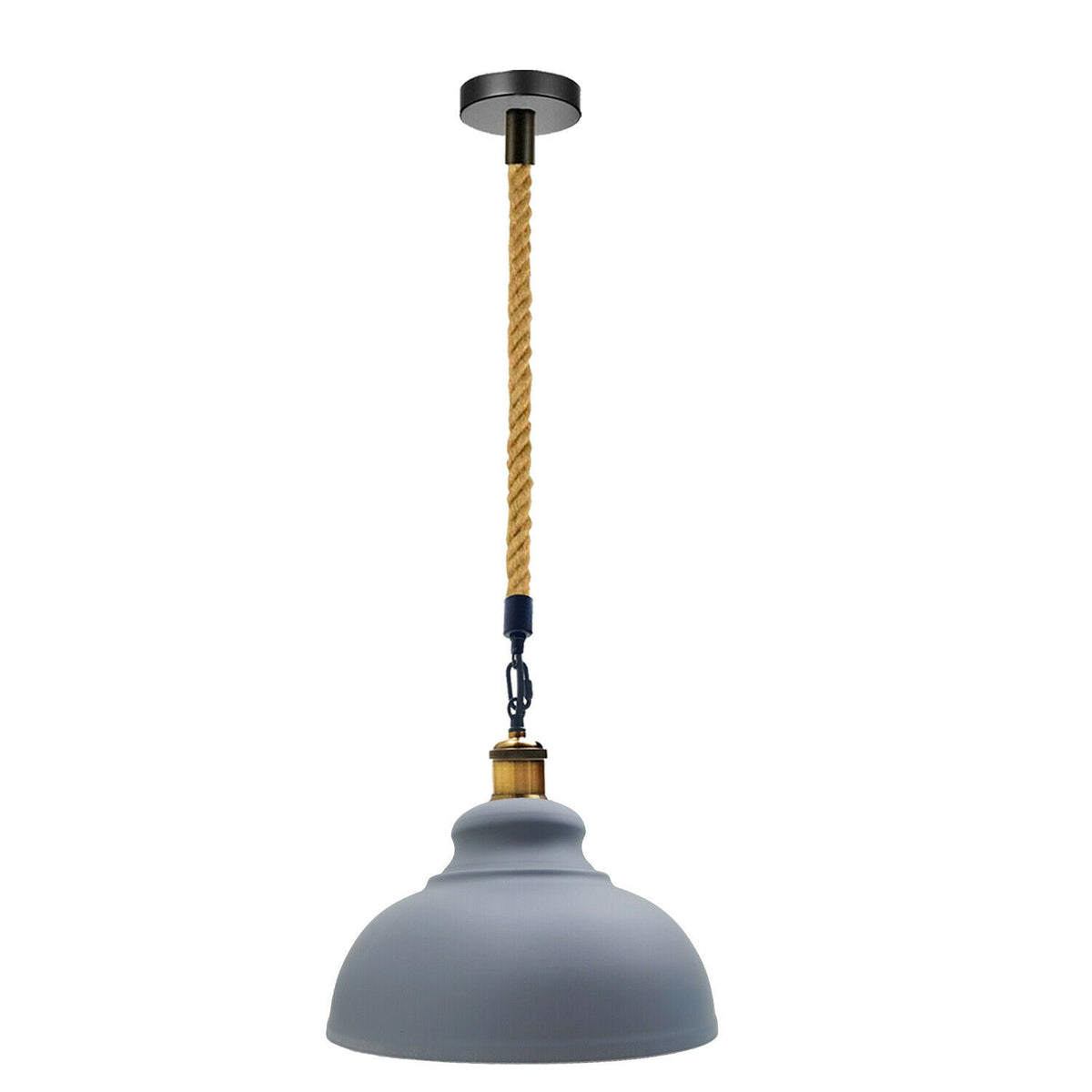 Grey Industrial Pendant Shade Modern Hemp Hanging Retro Light~1934-0