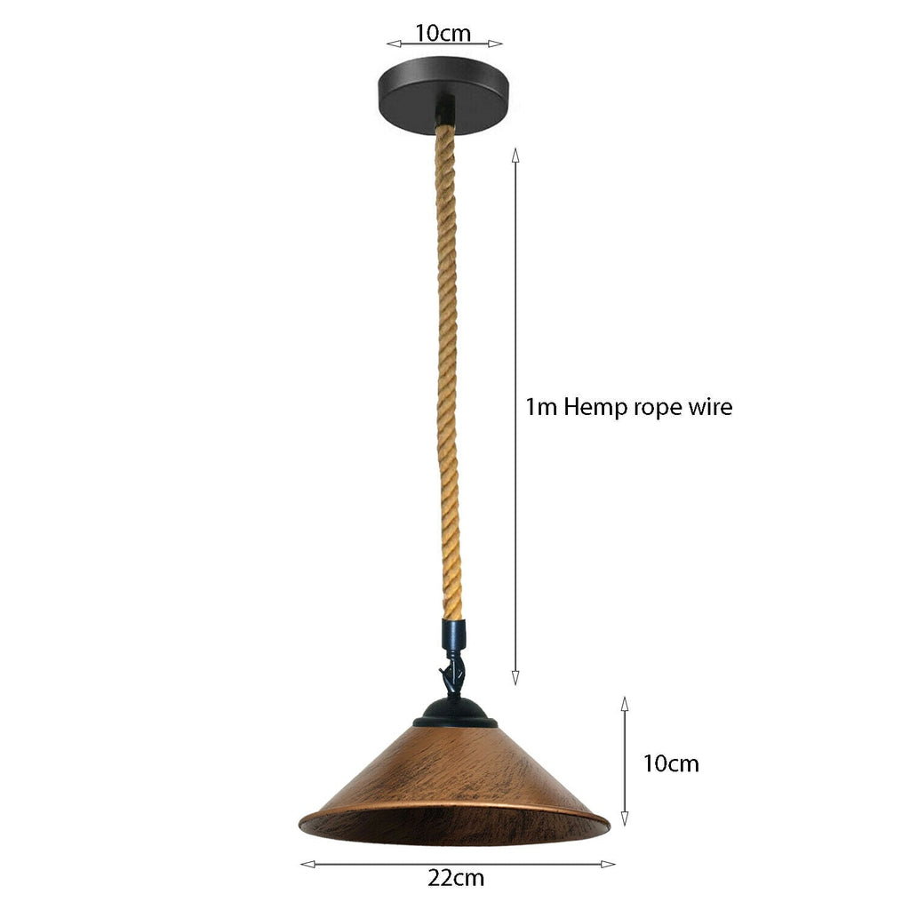 Hemp Rope Pendant Light - E27 Base~2022-1