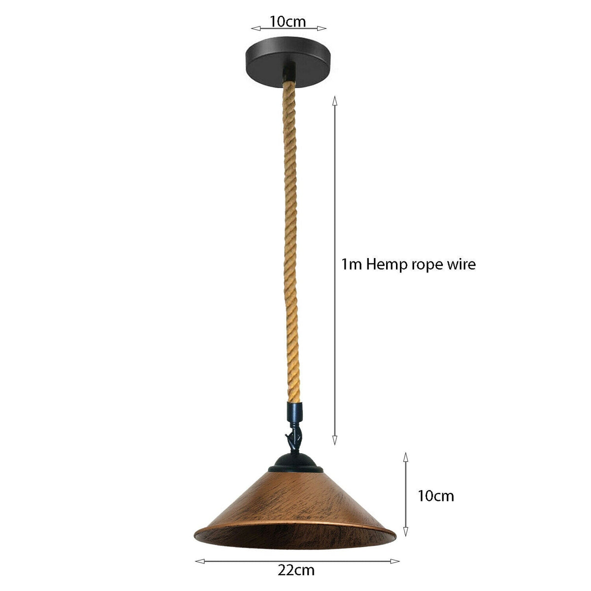 Hemp Rope Pendant Light - E27 Base~2022-1