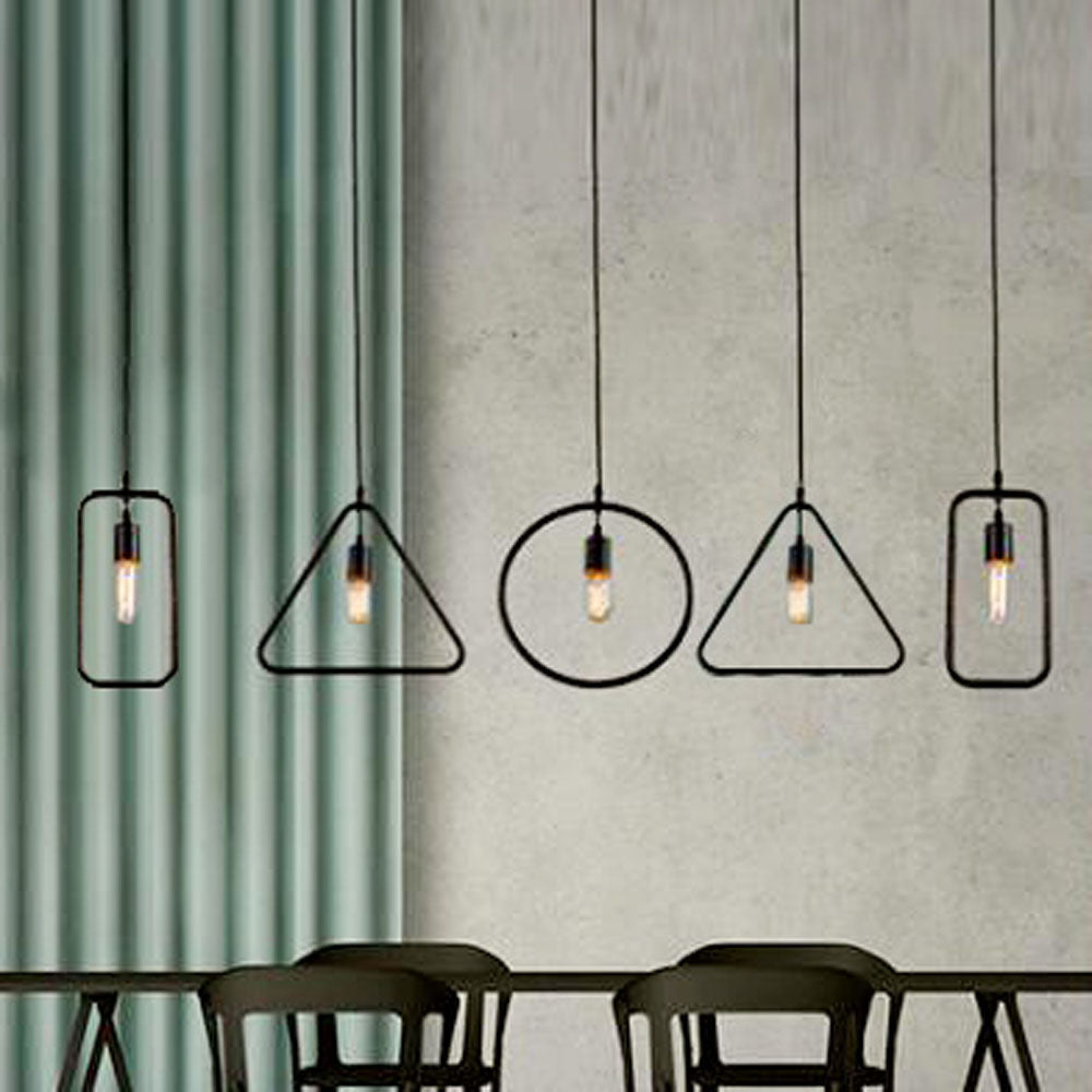 Kitchen Lights Black Metal over table~3181-3
