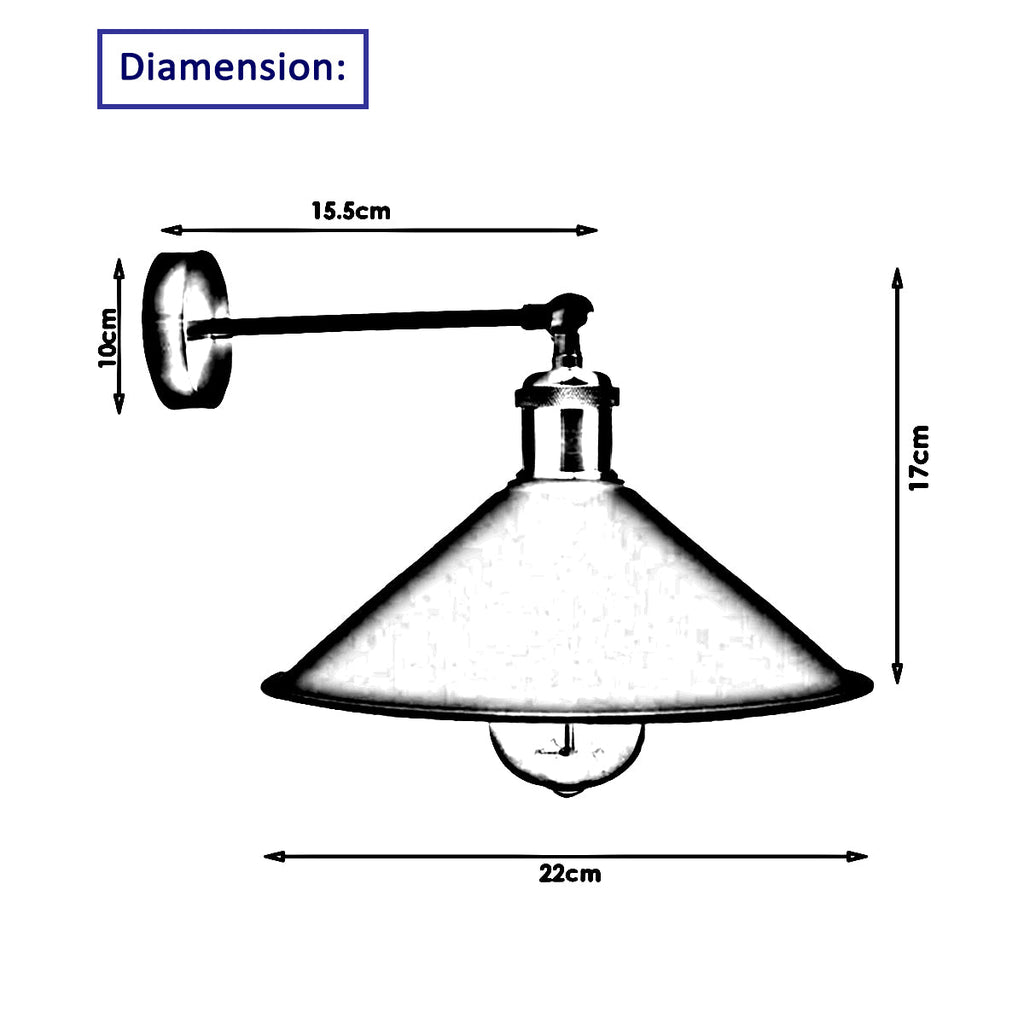 Industrial Wall Lamp Retro Light Green Colour Vintage Wall Sconce Lights~2315-1