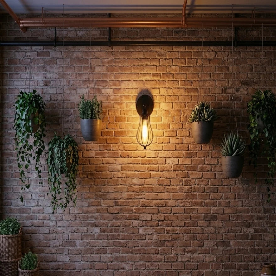 Industrial Cage Wall Light E27 Vintage Black Sconce~ 6004-0