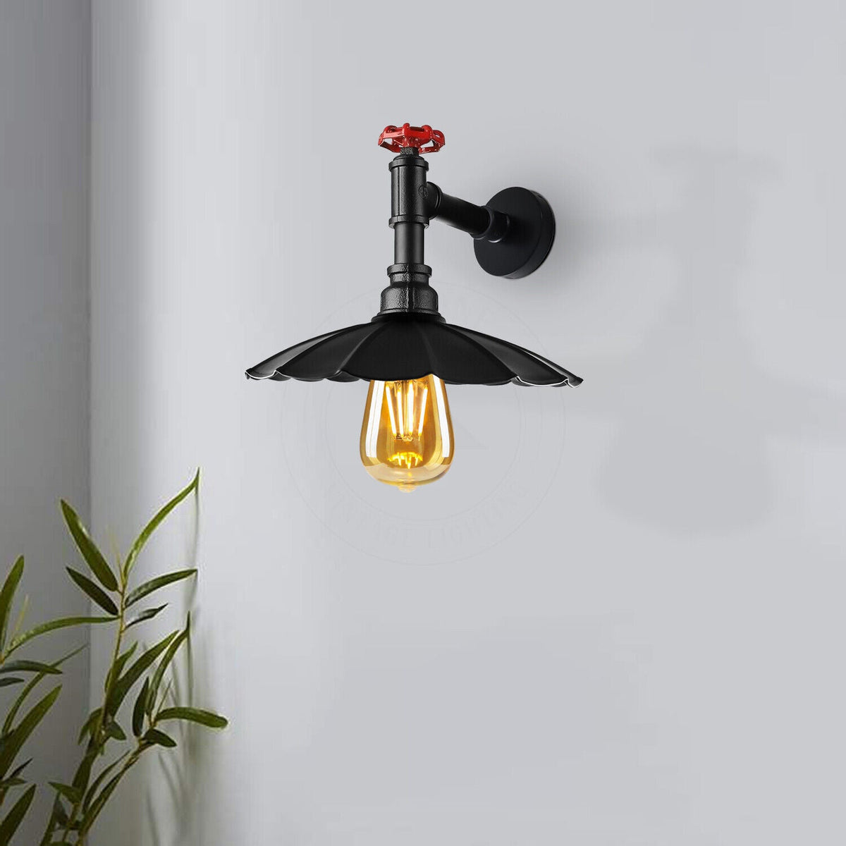 Vintage Industrial Steampunk Pipe Wall Light E27~ 5861-0