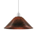 Modern Rustic Red Colour Metal Easy Fit Cone Shape Lampshade~1095-0