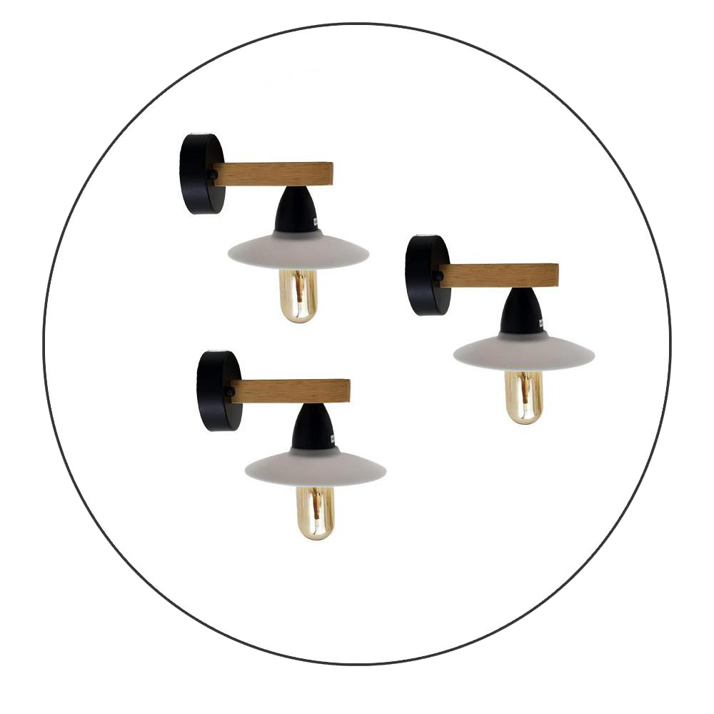 3 Pack Modern Wall Lights with Filament Bulbs~2301-1