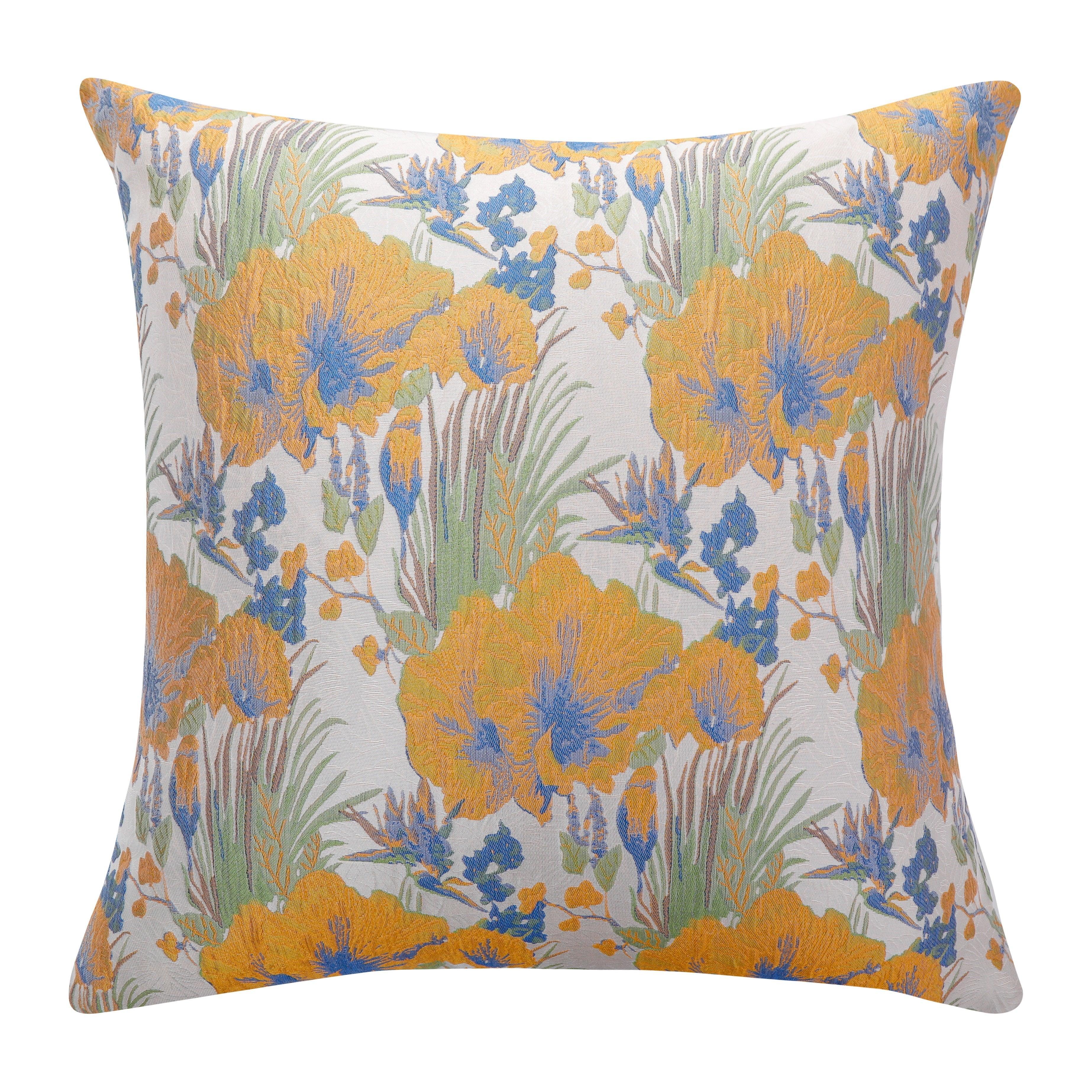 Designer Fabric Flower Pattern Cushion Covers 45cm x 45cm 18x18 Inches-5