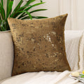Brown Metallic Velvet Cushion Cover 45cm x 45cm 18x18 Inches-0